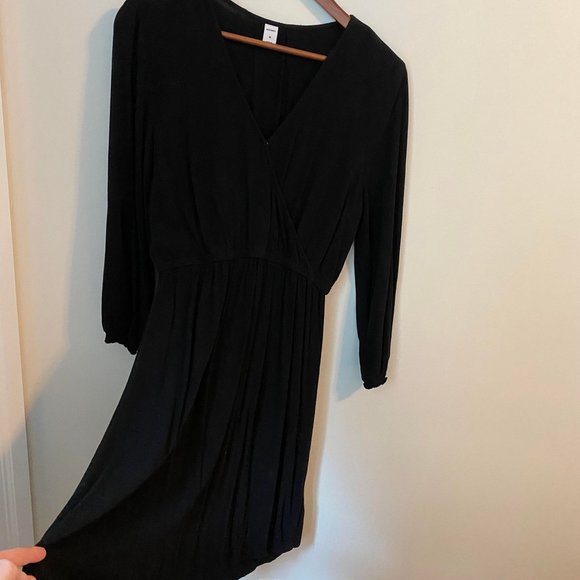Mid-Length Faux Wrap Dress - Picture 2 of 3